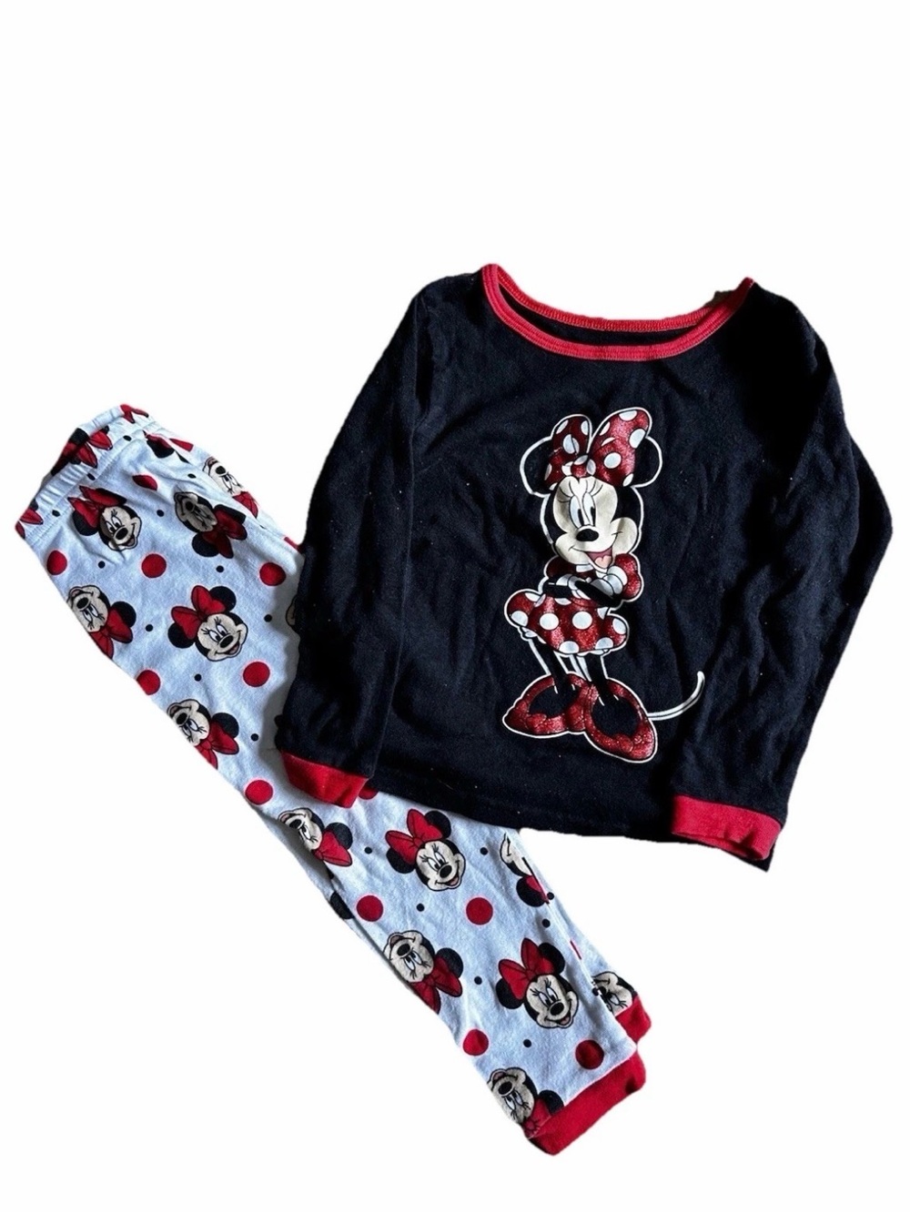 Disney Minnie Mouse Kids Pajamas - Black and Red